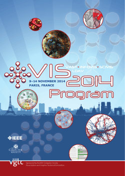 FINAL VIS14 Conference Program - IEEE VIS 2014