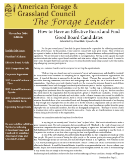 read current edition - American Forage and Grassland Council