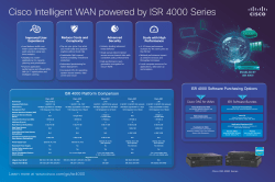 Cisco 4000 Series Integrated Services Routers Poster
