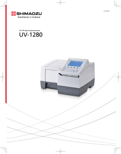 C101-E130 UV-1280 - Shimadzu Scientific Instruments