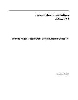 pysam documentation - Read the Docs