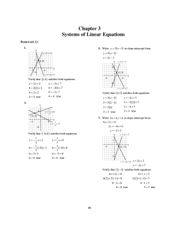 Chapter 3 Systems of Linear Equations