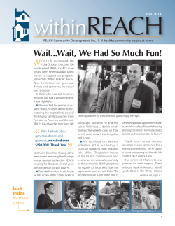 Wait...Wait, We Had So Much Fun! - REACH Community Development