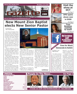 New Mount Zion Baptist elects New Senior Pastor - North Dallas