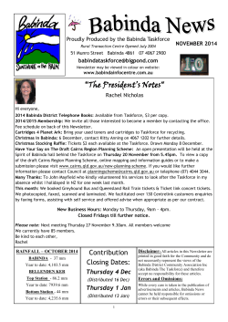 “The Presidents Notes“ - Babinda Information Centre