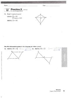 Section 4.6 Proof Practice Worksheet with Answers - San Juan