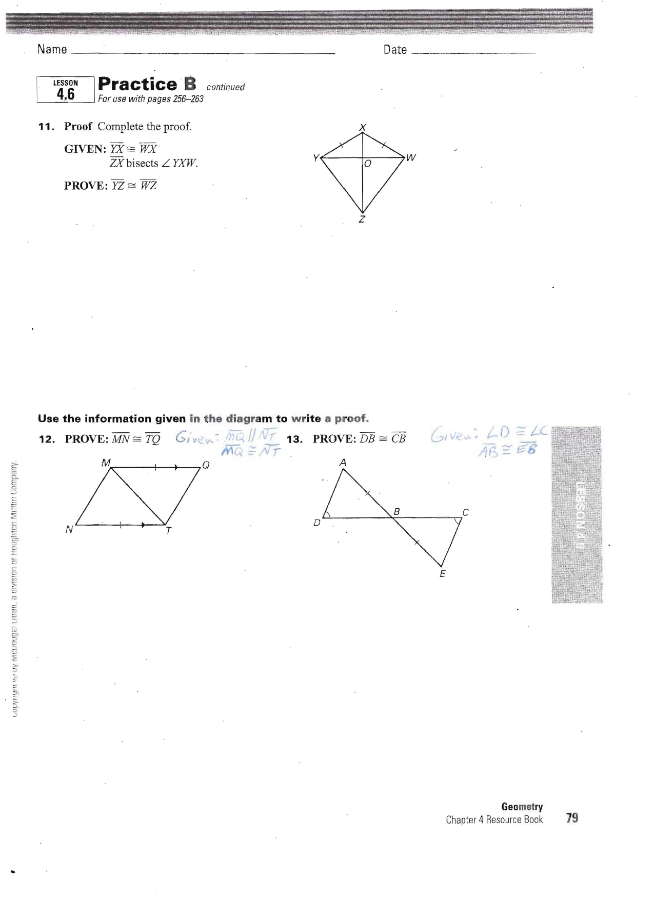 Section 22.22 Proof Practice Worksheet with Answers - San Juan Within Geometry Proof Practice Worksheet