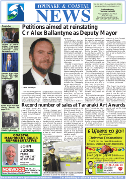 Petitions aimed at reinstating Cr Alex Ballantyne as Deputy Mayor
