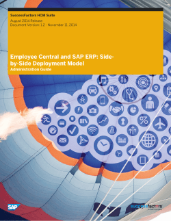 Employee Central and SAP ERP: Side-by-Side - SAP Help Portal