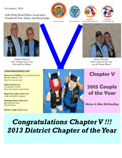 Chapter V Newsletter - GWRRA of Michigan