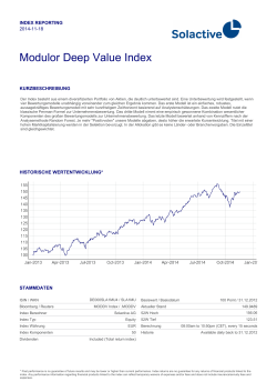 Modulor Deep Value Index - Solactive