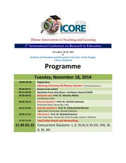 ICORE Pakistan will develop human potential to bring...