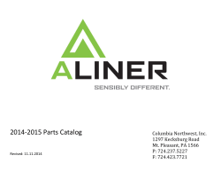 Download our 2014-2015 Parts Catalog - Aliner
