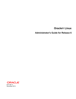 Oracle® Linux - Administrators Guide for Release 6
