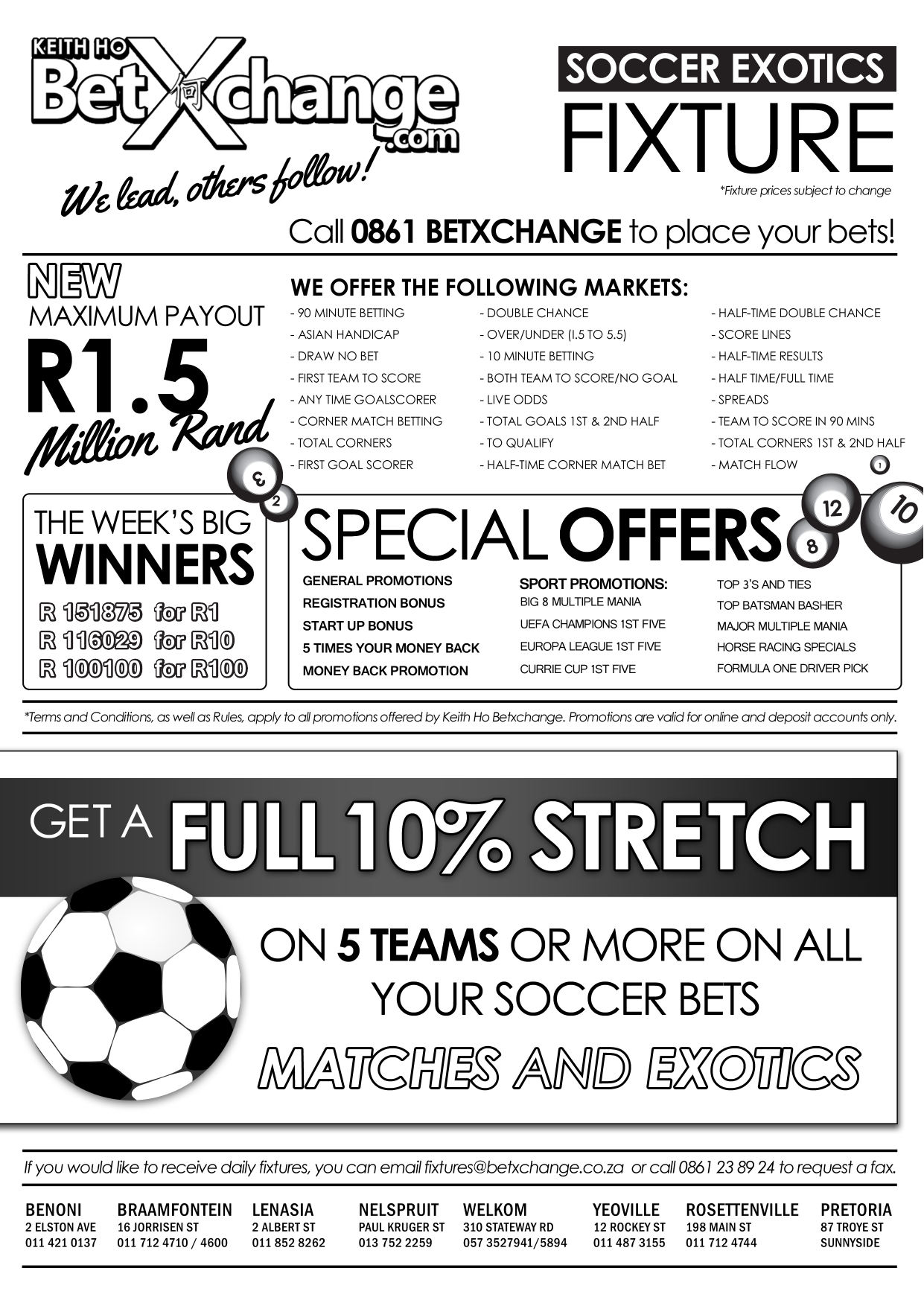 Soccer Exotics Fixture Betting