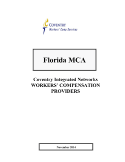 Florida MCA - Coventry Workers Comp Services