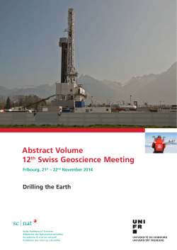 Abstract Volume 12th Swiss Geoscience Meeting - 2nd Swiss