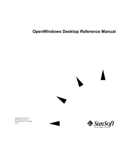 OpenWindows Desktop Reference Manual - Oracle Documentation