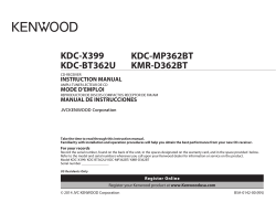 KDC-X399 KDC-BT362U KDC-MP362BT KMR-D362BT