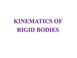 Plane Kinematics of Rigid Body 1