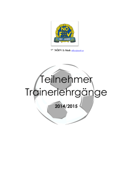 Teilnehmer Trainerlehrgänge