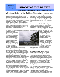 BRMC Autumn 2014 Newsletter - Bull Run Mountains Conservancy