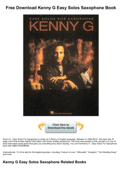 Free Download Kenny G Easy Solos Saxophone - bookfeeder.com