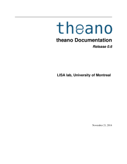 theano Documentation - Deep Learning