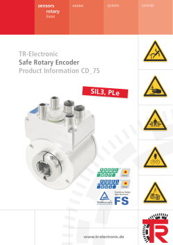 Safe rotary encoder Product information CD_75 - TR-Electronic GmbH