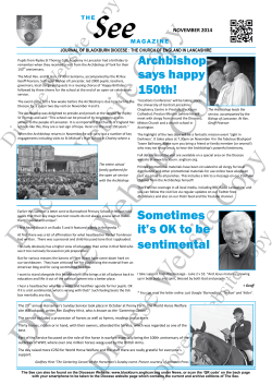Diocese W ebsite Copy Diocese W ebsite Copy - Diocese of Blackburn