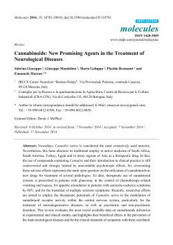 Cannabinoids,New Promising Agents in the Treatment of Neurological Diseases